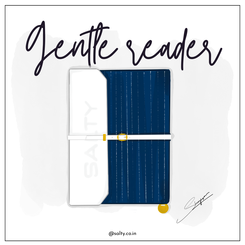 Gentle Reader Journal Sleeve - Blue