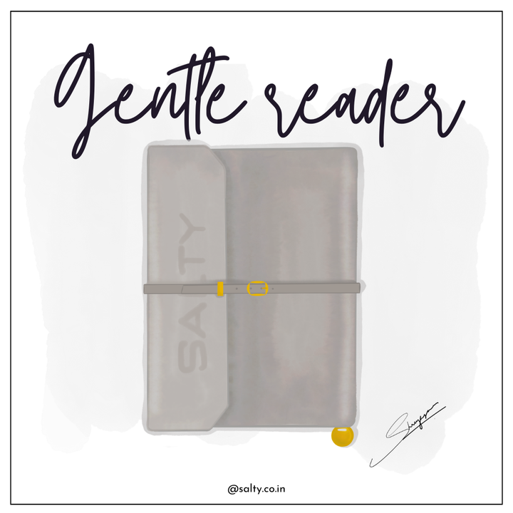 Gentle Reader Journal Sleeve - Grey