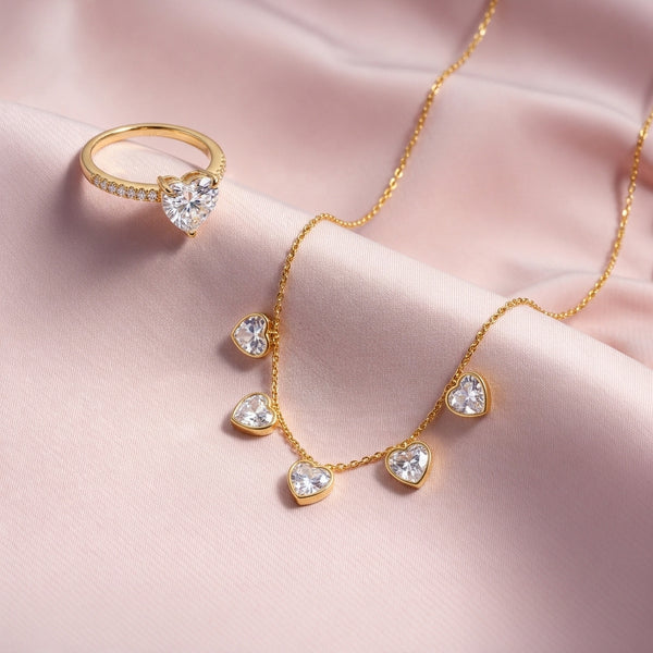 Lover Era: Heart Drip Karva Chauth Jewelry Set