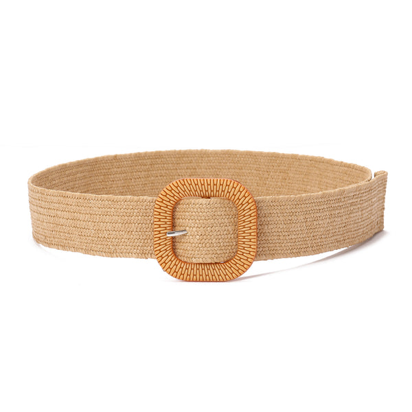 Maple Glaze Woven Straw Belt for Women
