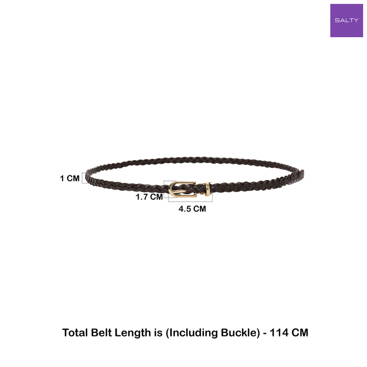 Dark Espresso Braided Leather Belt