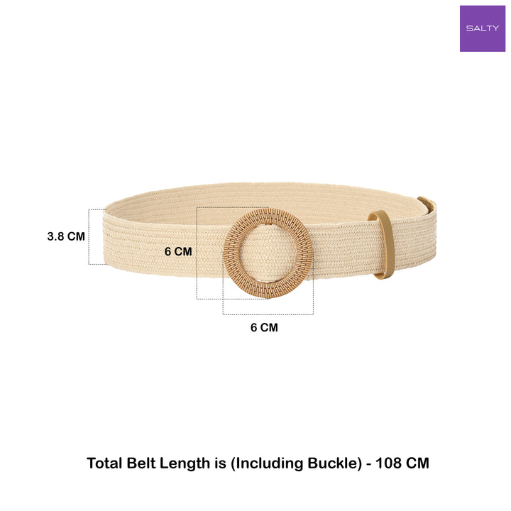 Cinnamon Shore Straw Belt for Girls