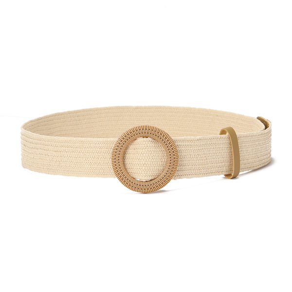 Cinnamon Shore Straw Belt for Girls
