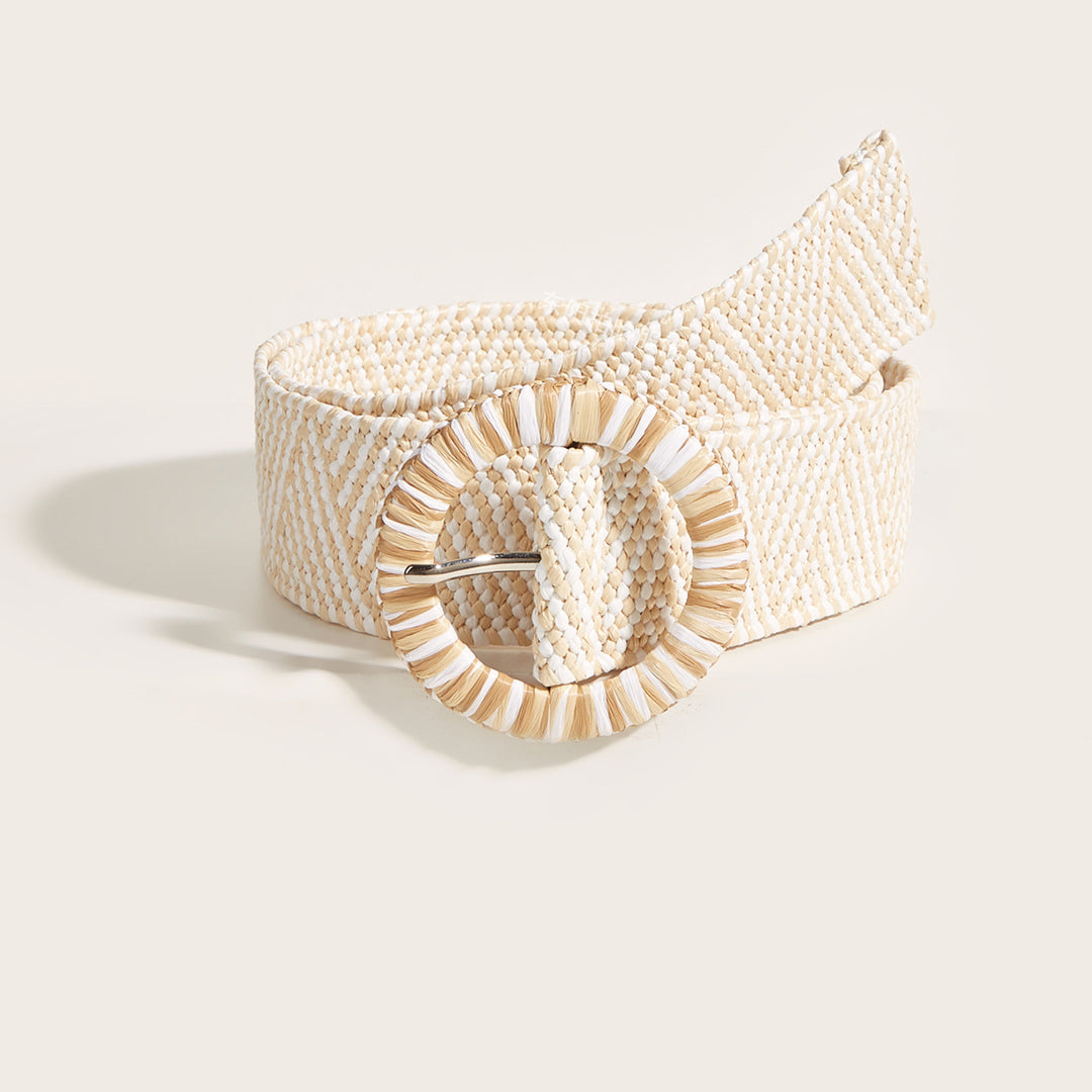 Marshmallow Pop Woven Buckle Belt