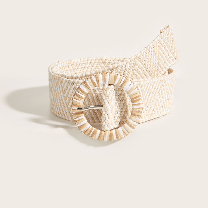 Marshmallow Pop Woven Buckle Belt
