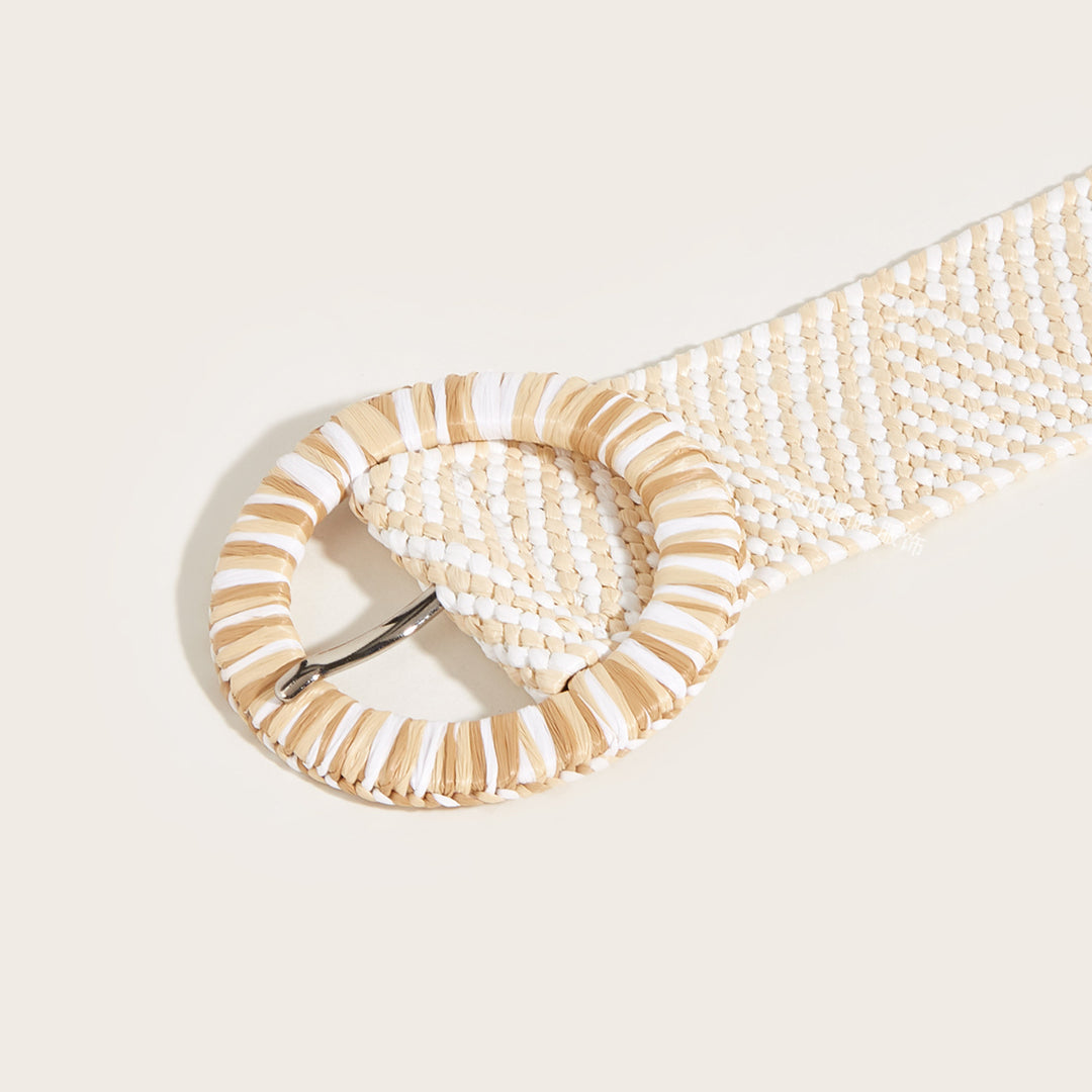 Marshmallow Pop Woven Buckle Belt