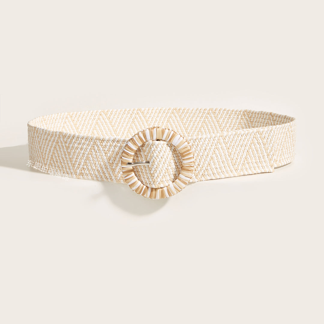 Marshmallow Pop Woven Buckle Belt