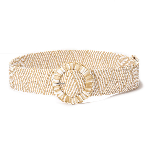 Marshmallow Pop Woven Buckle Belt