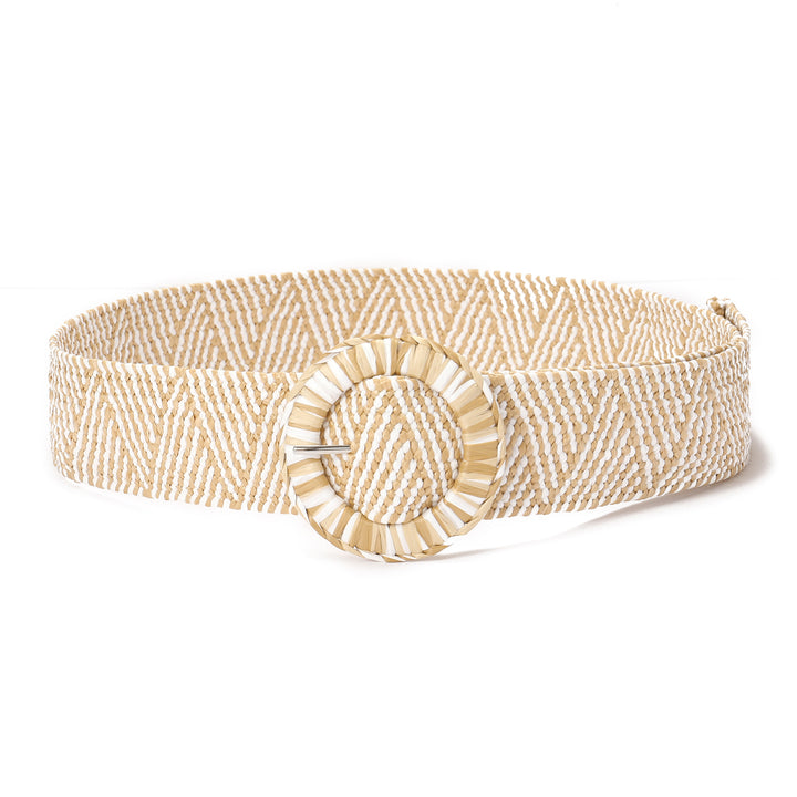 Marshmallow Pop Woven Buckle Belt