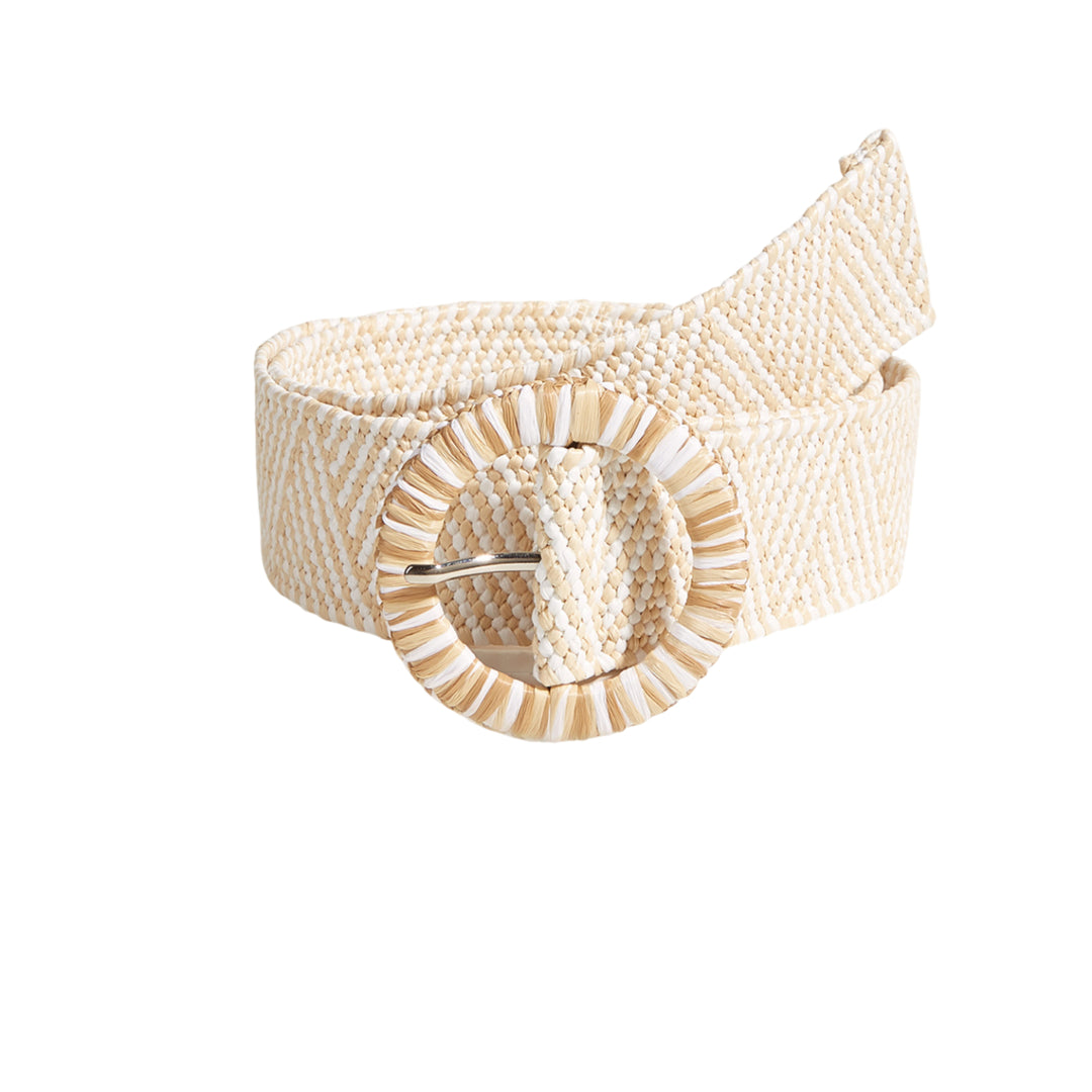 Marshmallow Pop Woven Buckle Belt
