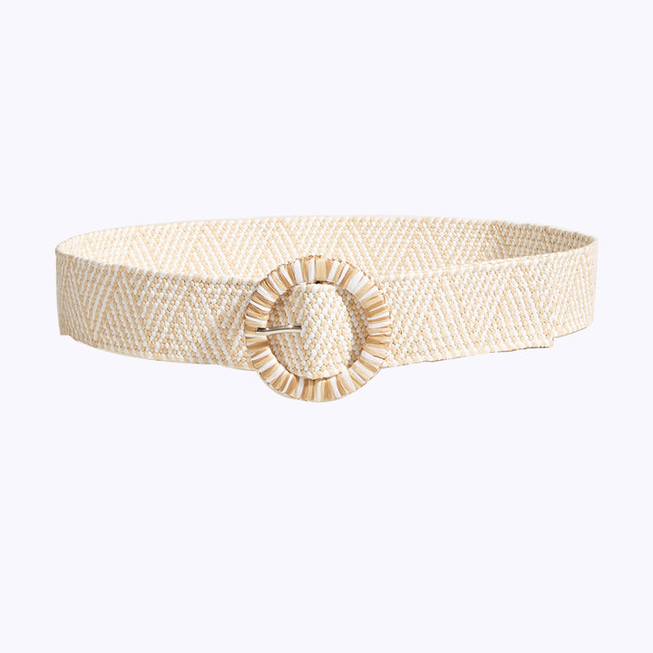 Marshmallow Pop Woven Buckle Belt