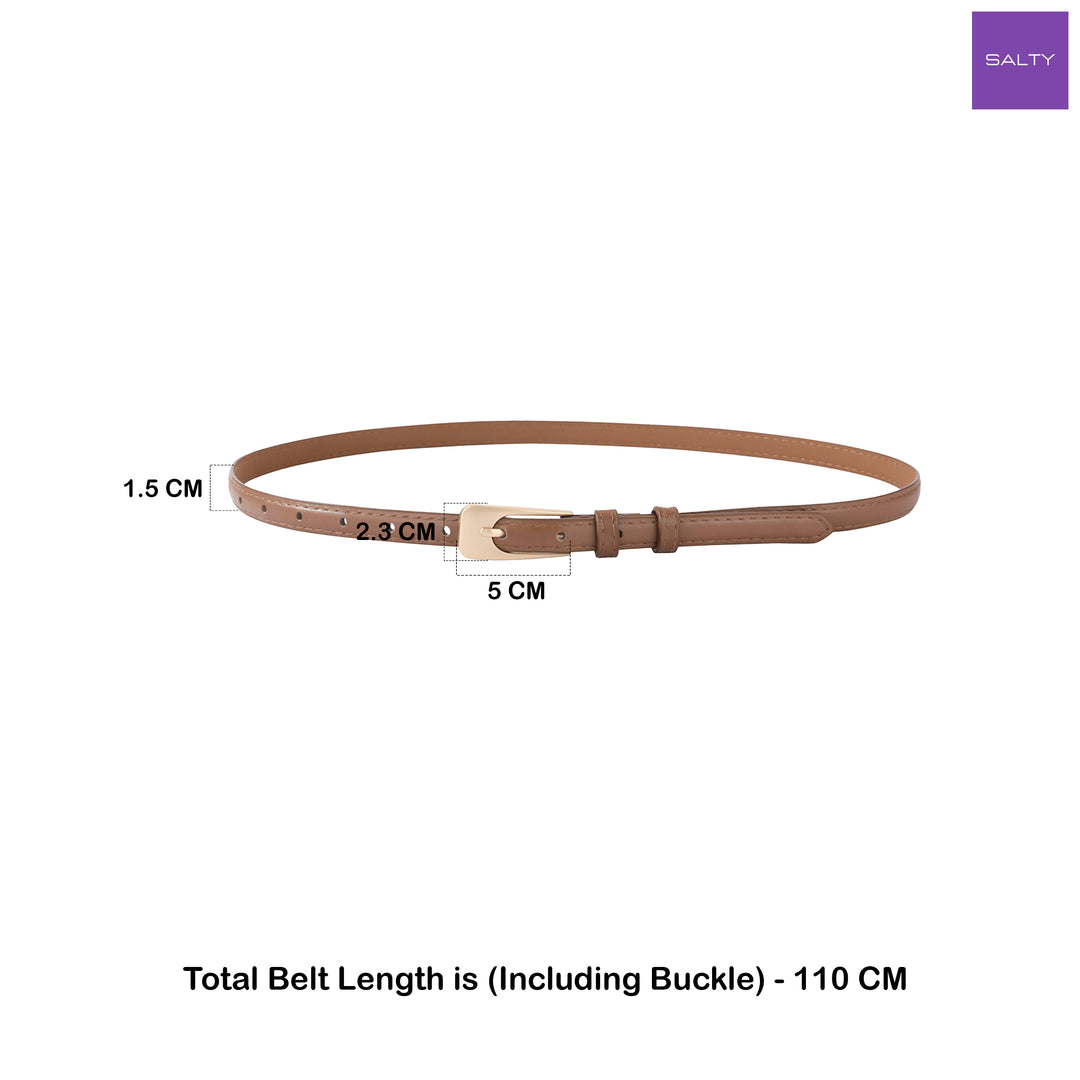 Timeless Caramel Vegan Leather Belt