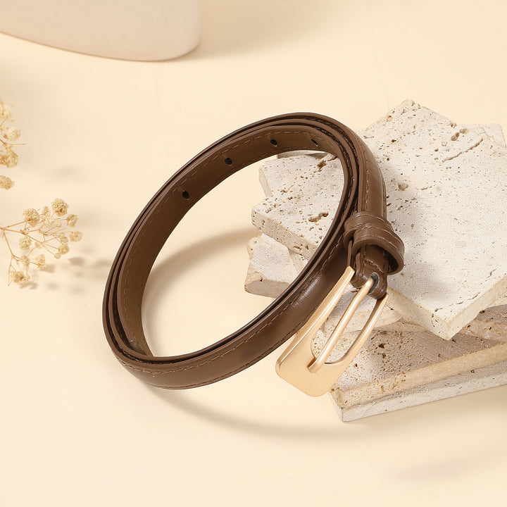 Timeless Caramel Vegan Leather Belt