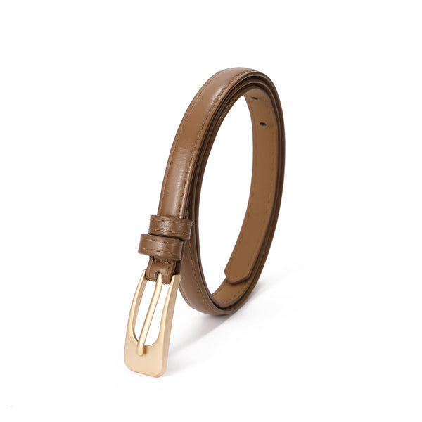 Timeless Caramel Vegan Leather Belt