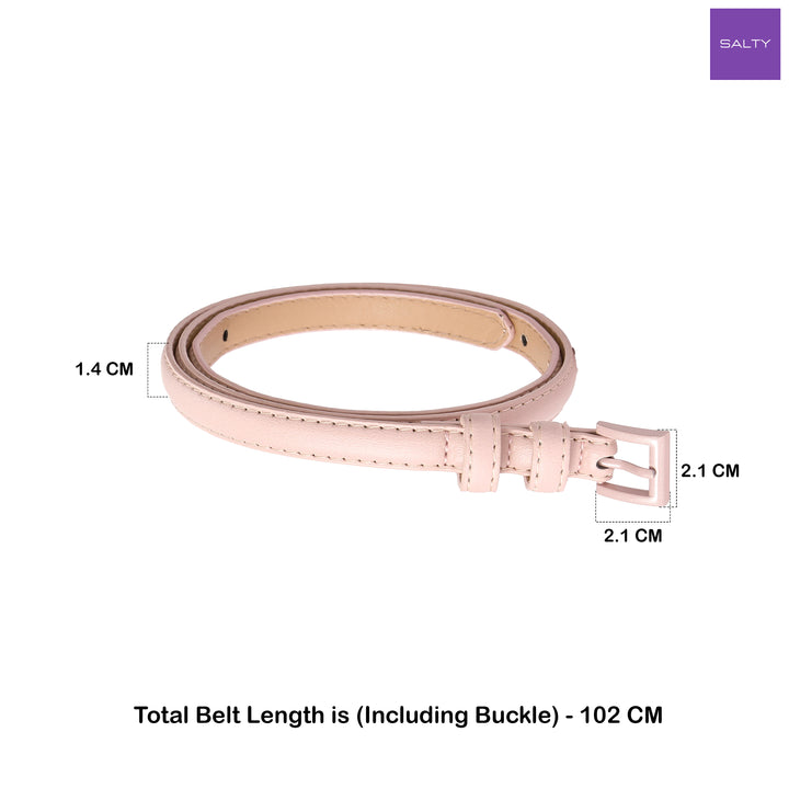 Pastel Bubblegum PU Belt