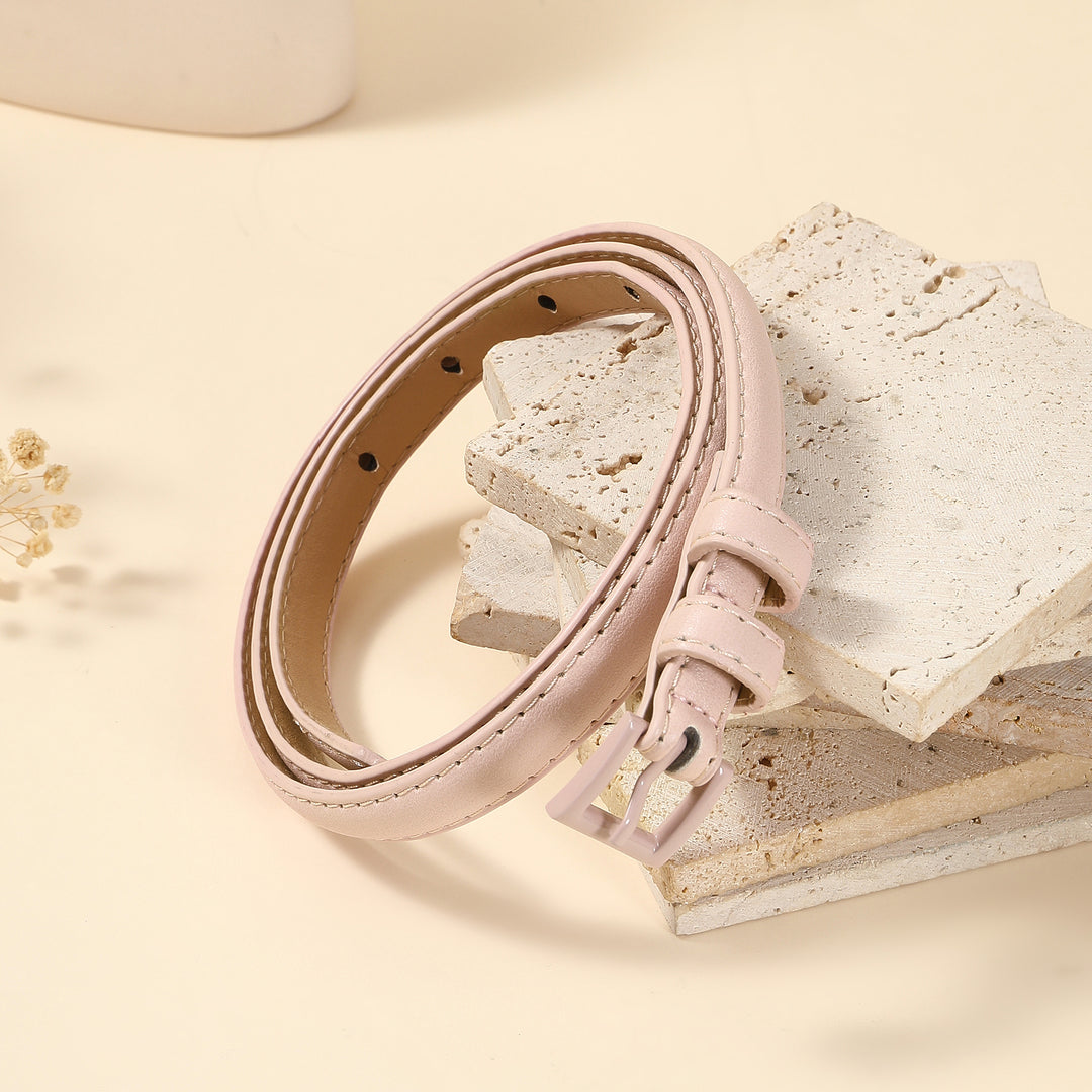 Pastel Bubblegum PU Belt