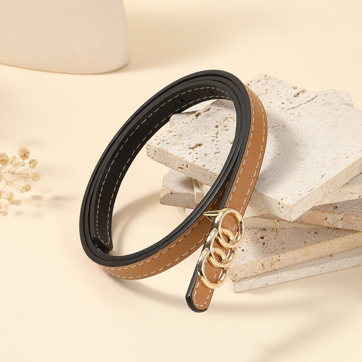 Toffee & Espresso Reversible PU Belt
