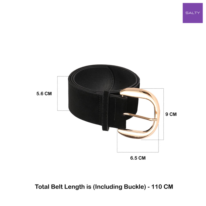 Blackcurrant Suede Wide Belt