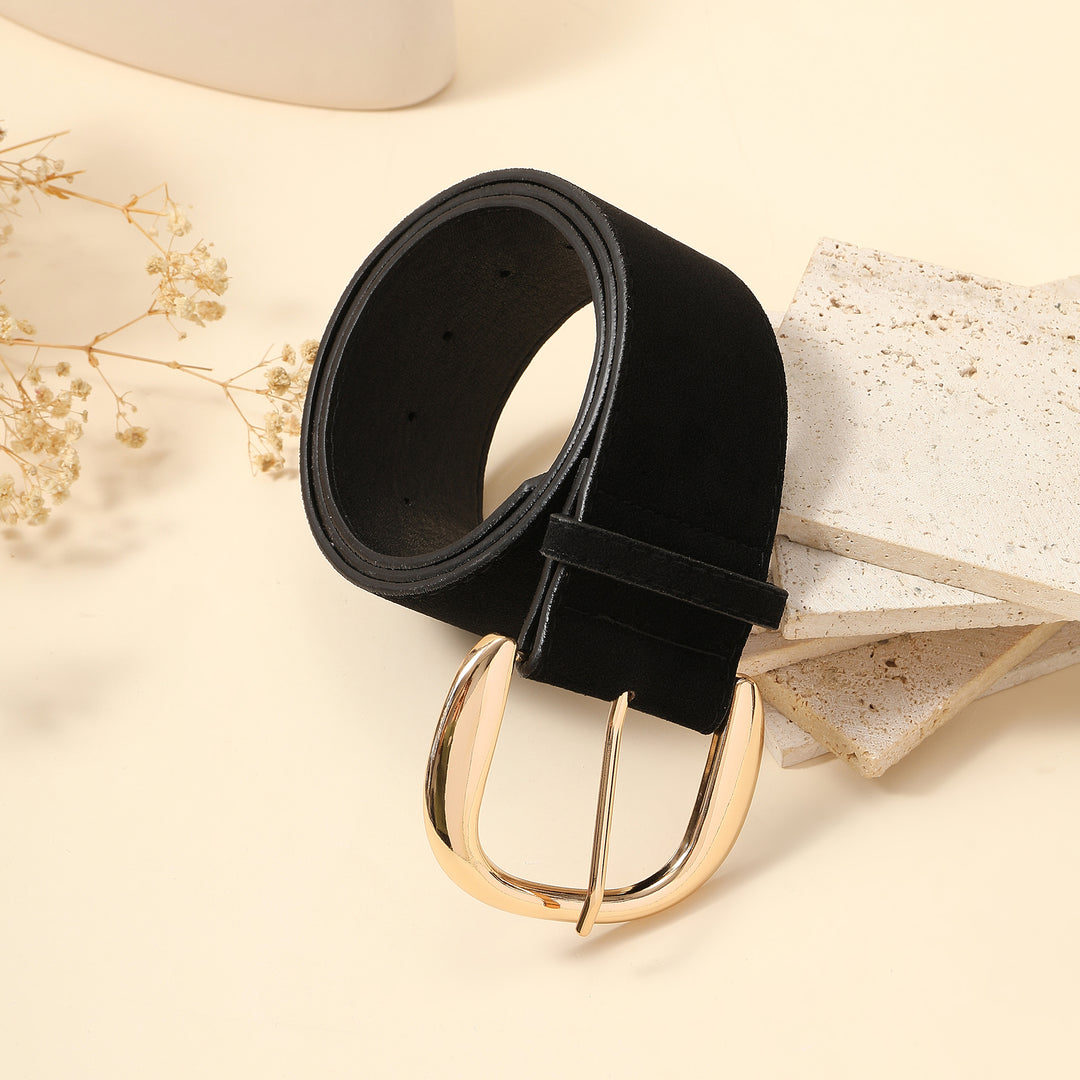 Blackcurrant Suede Wide Belt