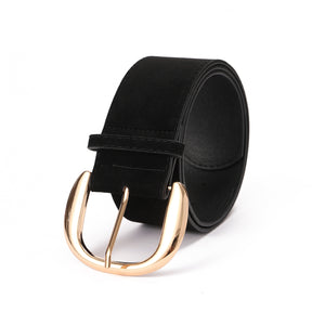 Blackcurrant Suede Wide Belt