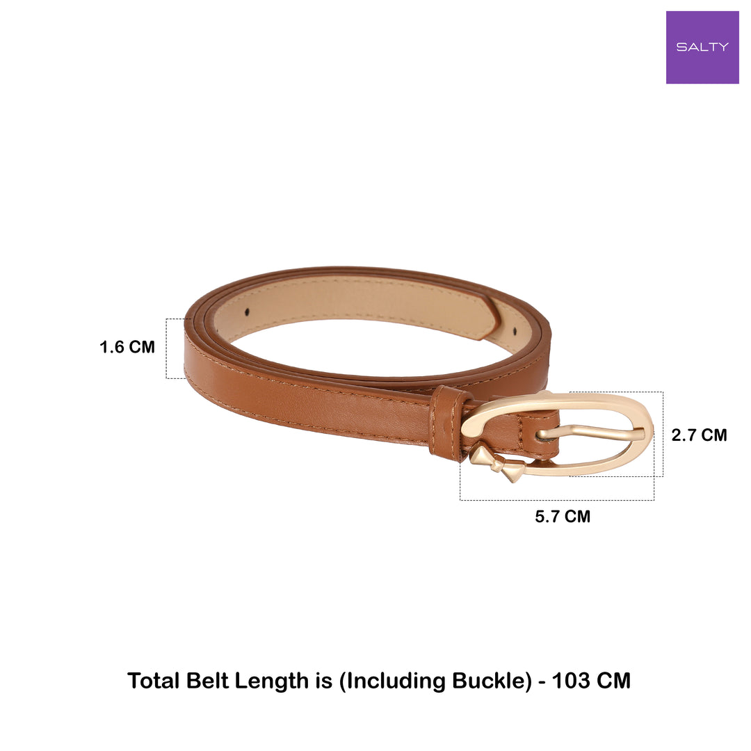 Frosted Ribbon Tan Belt