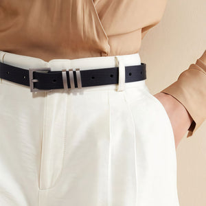 Black Husk Leather Belt