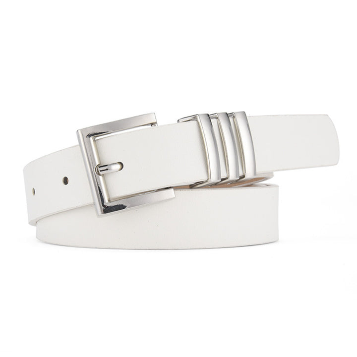 White Husk Leather Belt