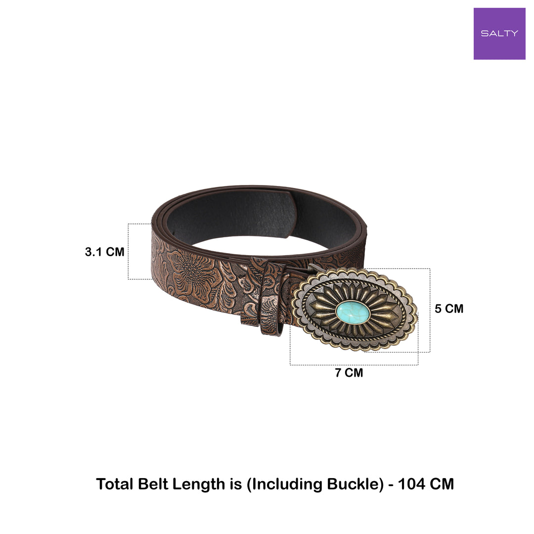 Vintage Crest Leather Belt