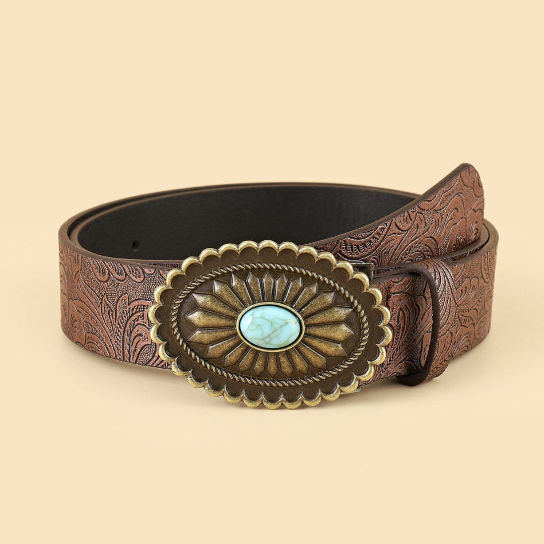 Vintage Crest Leather Belt