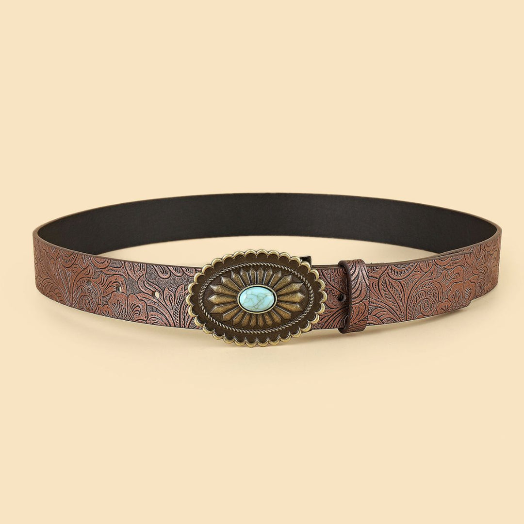 Vintage Crest Leather Belt