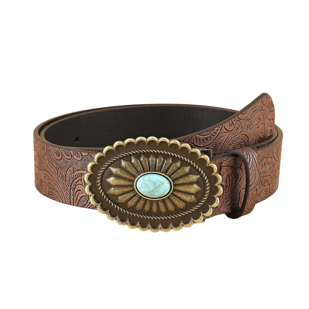 Vintage Crest Leather Belt