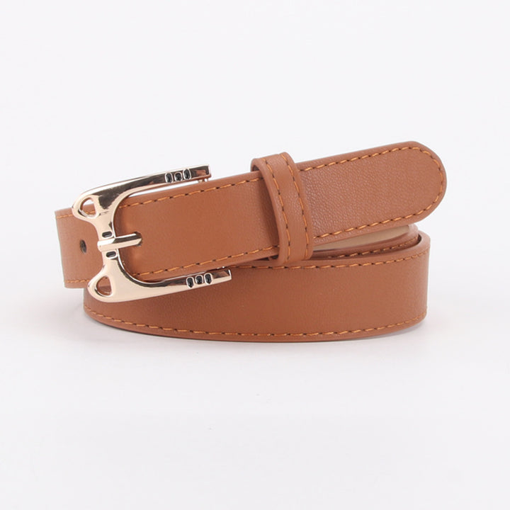 Cognac Saddle Vegan Leather Belt