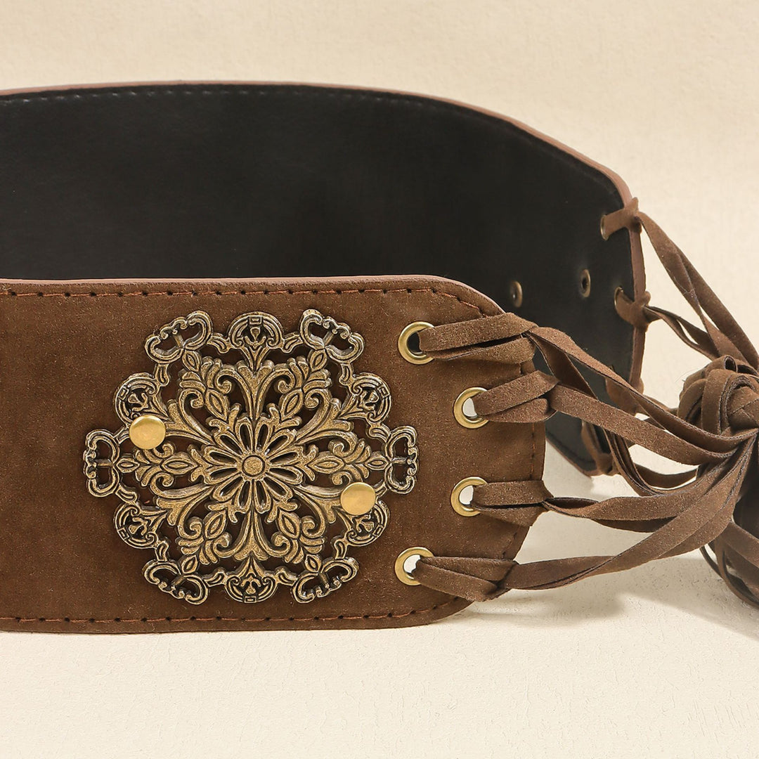 Suede Dynasty Corset Tassel Belt