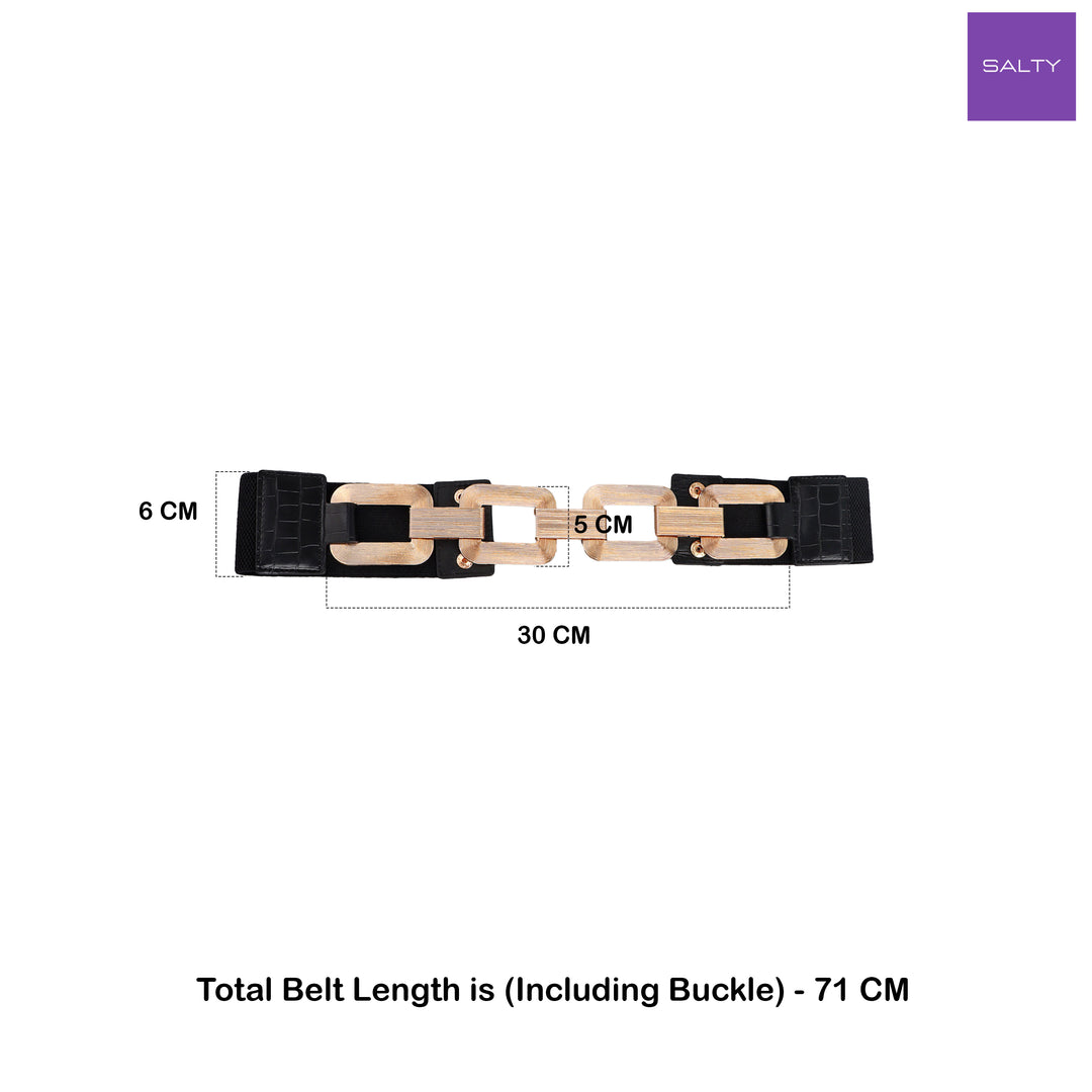 Golden Elastic Glam Belt