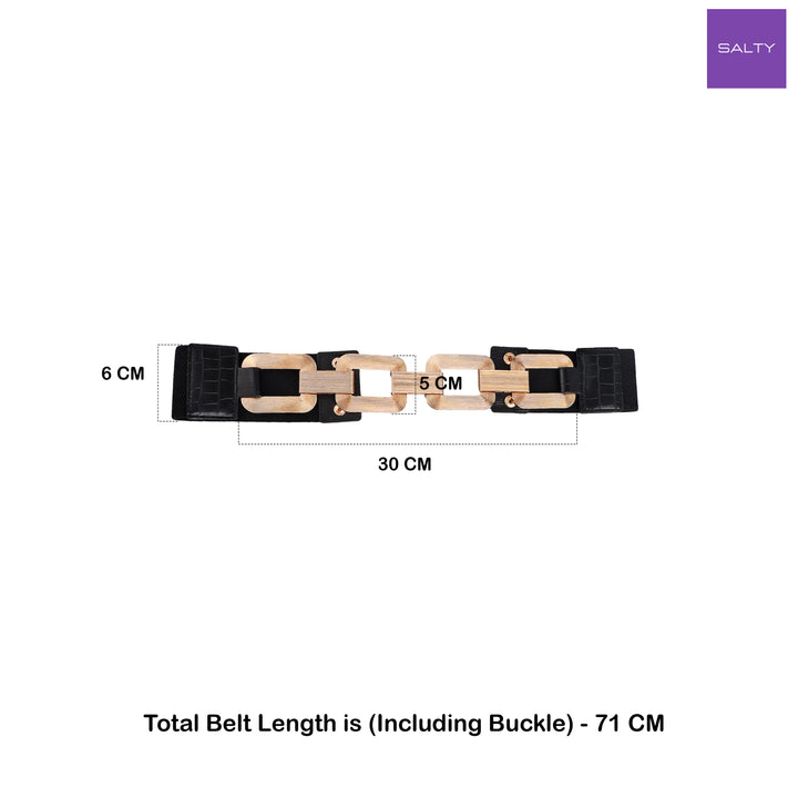 Golden Elastic Glam Belt