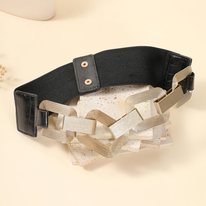 Golden Elastic Glam Belt