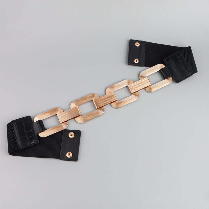 Golden Elastic Glam Belt