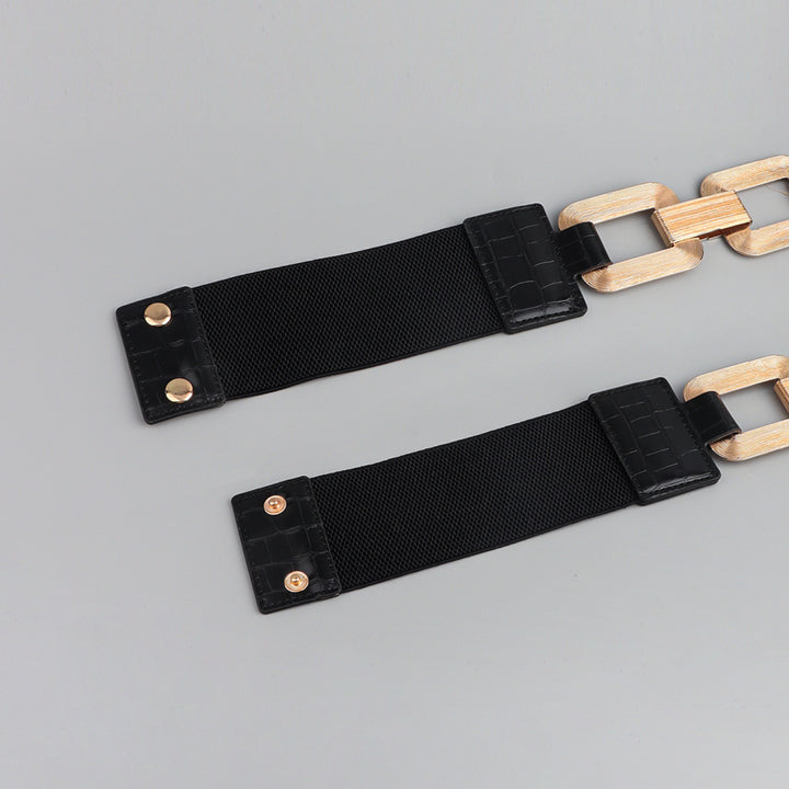 Golden Elastic Glam Belt