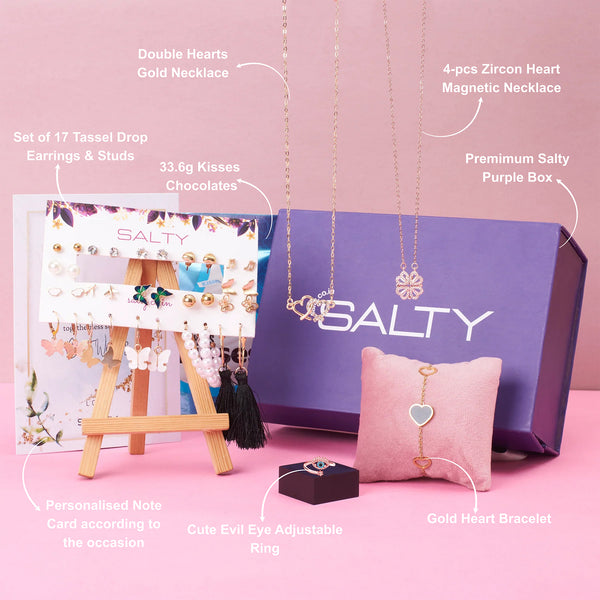 "The Bride Tribe" Jewellery Gift Box for Her with Personalised Card