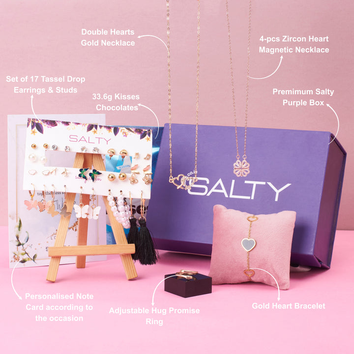 "The Bride Tribe" Jewellery Gift Box for Her with Personalised Card