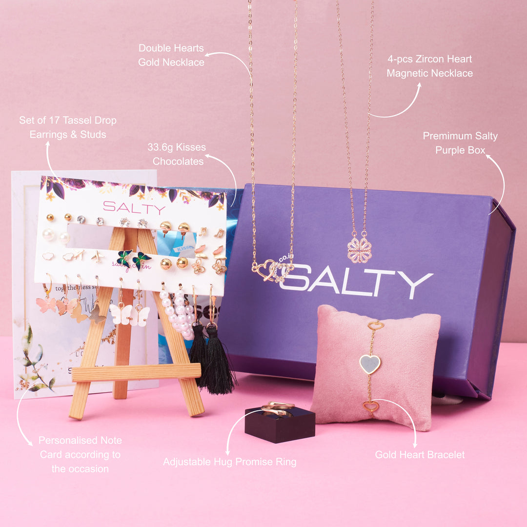 "The Bride Tribe" Jewellery Gift Box for Her with Personalised Card