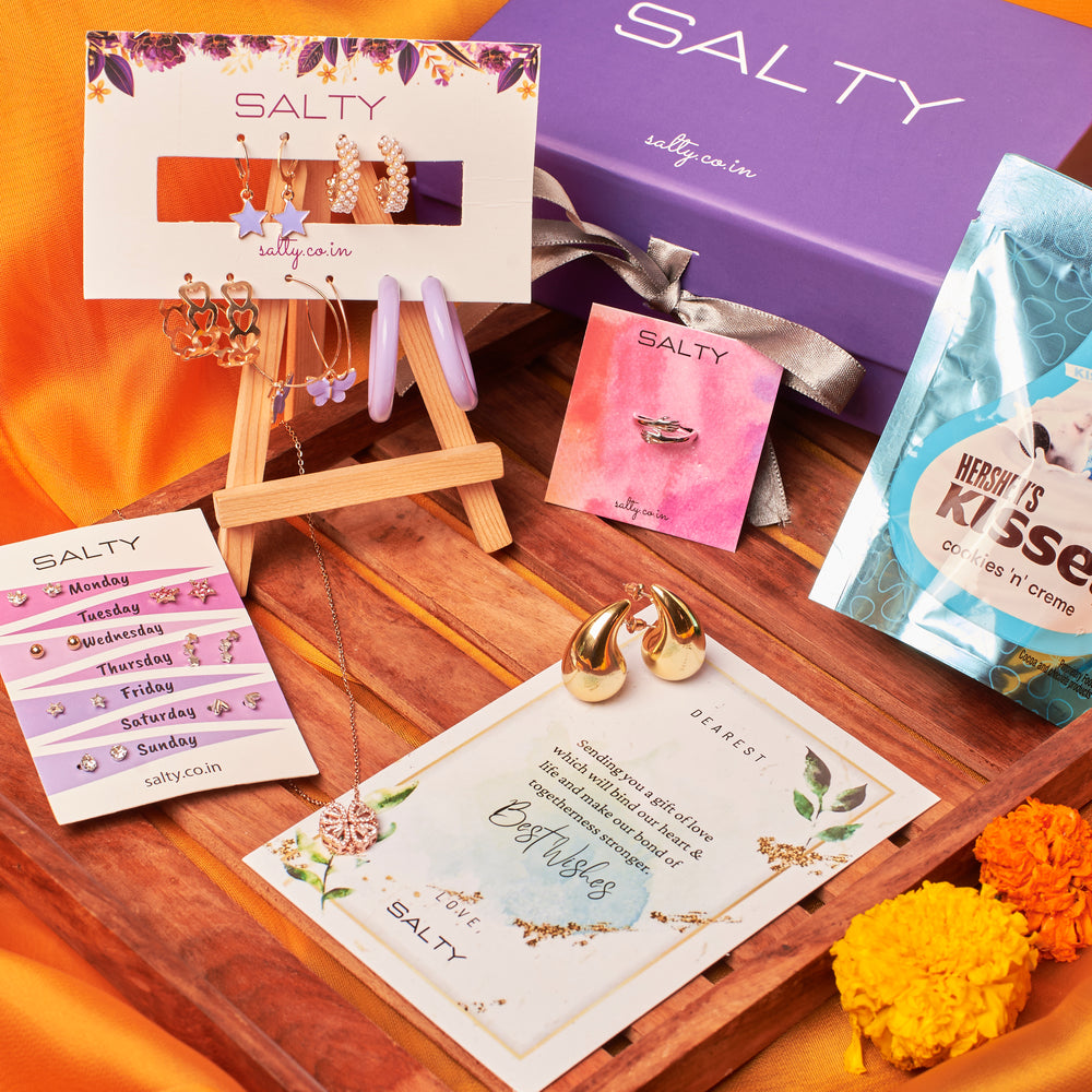 "The Bride Tribe" Jewellery Gift Box for Her with Personalised Card - Salty Accessories