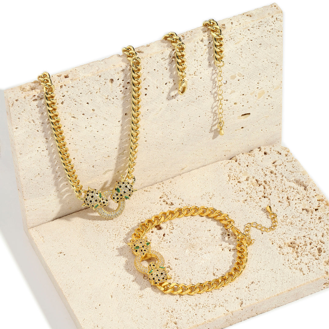 Amara Bracelet and Necklace Combo - Gold - Salty Accessories