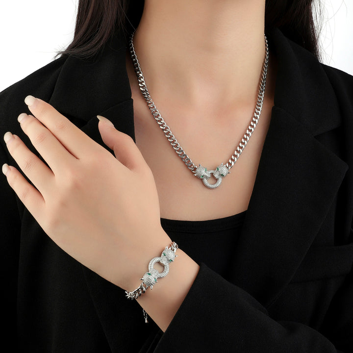 Aria Bracelet and Necklace Combo - Silver - Salty Accessories