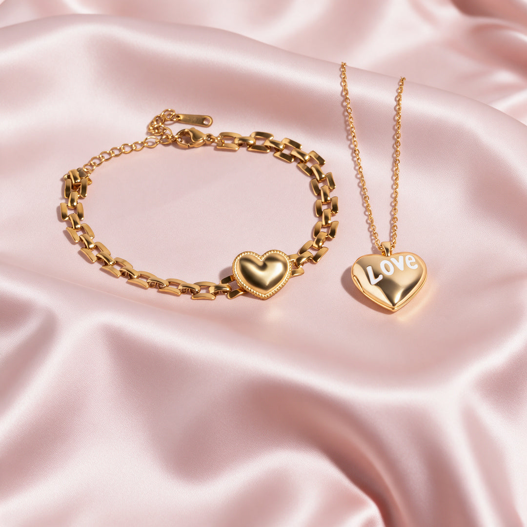 Luxe Signal Bracelet And Necklace Set