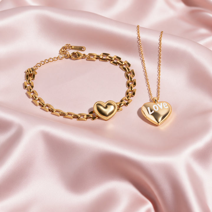 Luxe Signal Bracelet And Necklace Set