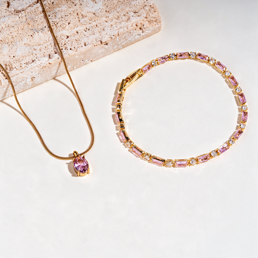 Pop Mark Bracelet And Necklace Set