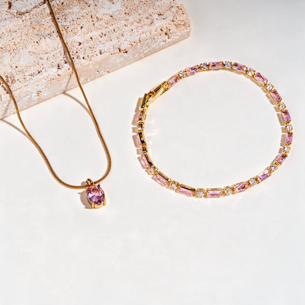 Pop Mark Bracelet And Necklace Set