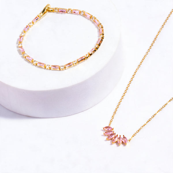 Mellow Tag Bracelet And Necklace Set