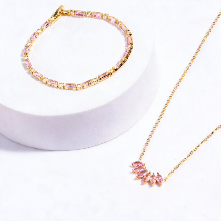 Mellow Tag Bracelet And Necklace Set